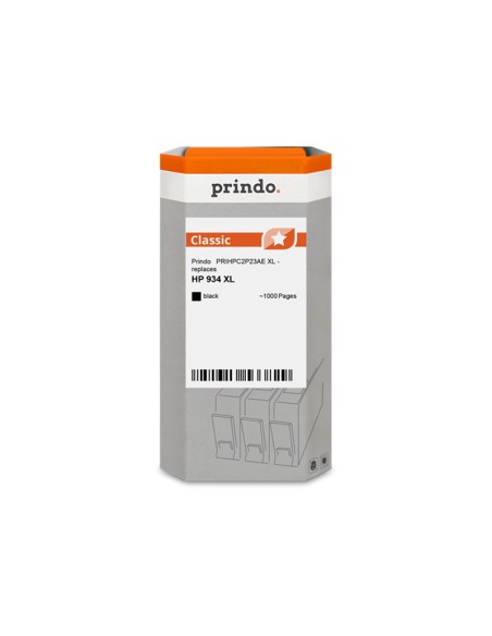 ORIGINALE Prindo Cartuccia d'inchiostro nero PRIHPC2P23AE  ~1000 pagine compatibile con HP 934 XL (C2P23AE)