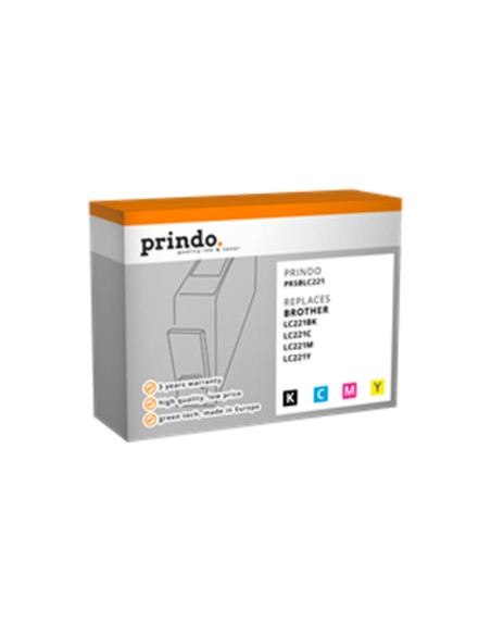 ORIGINALE Prindo PRSBLC221 Multipack nero / ciano / magenta / giallo compatibile con Brother LC221VALBPDR (LC-221)